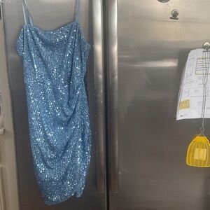 Emerald Sundae Navy Sequin Mini Dress